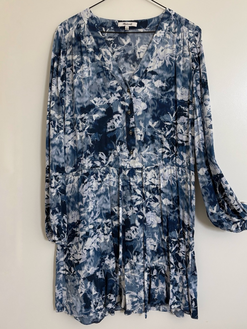 Madewell Tie-Waist Dress in Floral Crepe